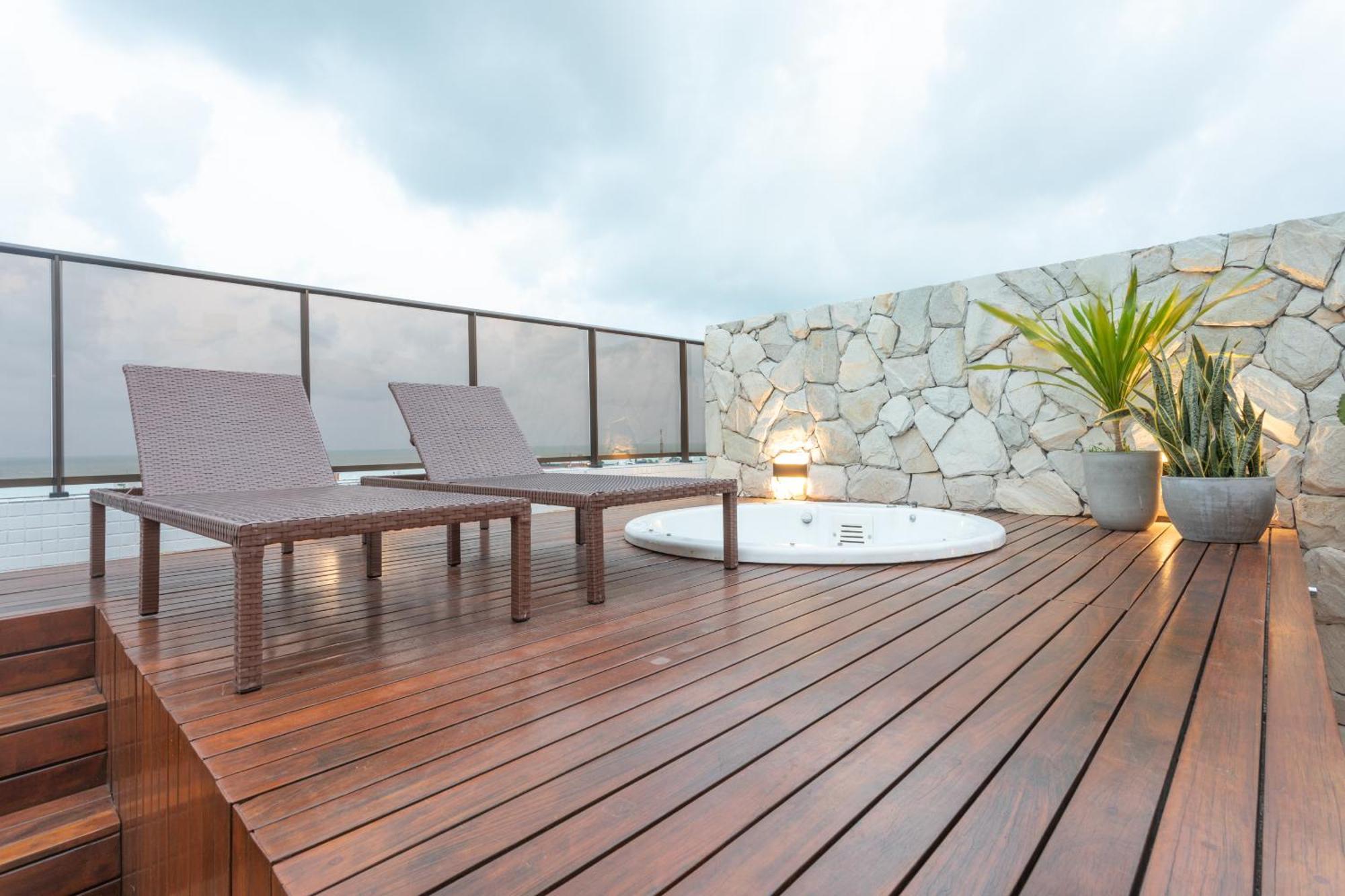 Cobertura Com Jacuzzi E Deslumbrante Vista Mar Apartment Joao Pessoa Exterior photo