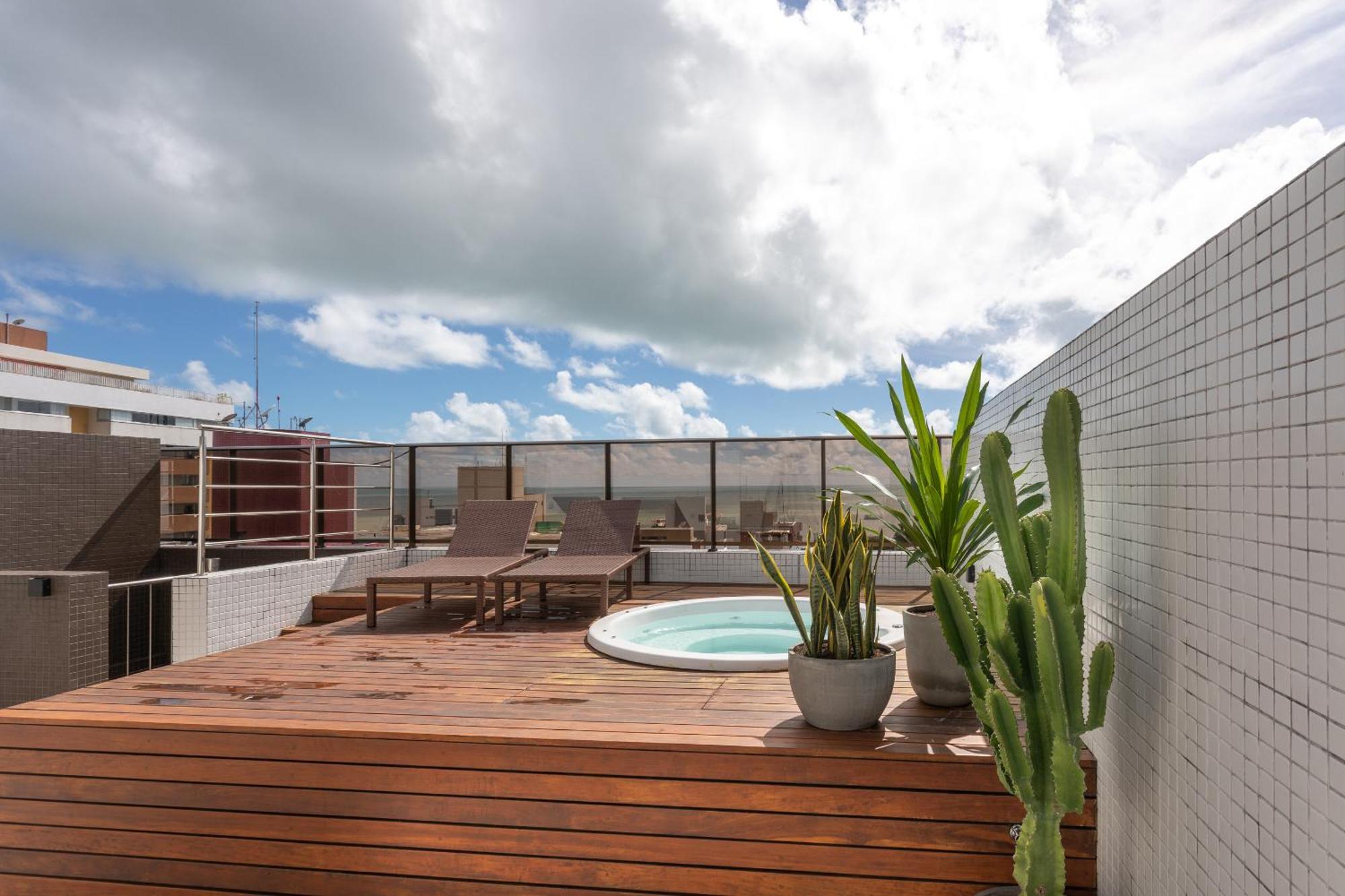 Cobertura Com Jacuzzi E Deslumbrante Vista Mar Apartment Joao Pessoa Exterior photo